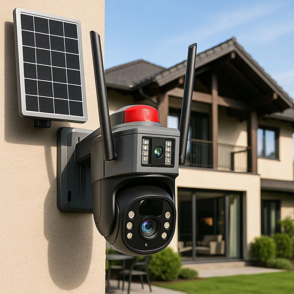 Cameră de Supraveghere Solară 4G – 2 Lentile, 360°