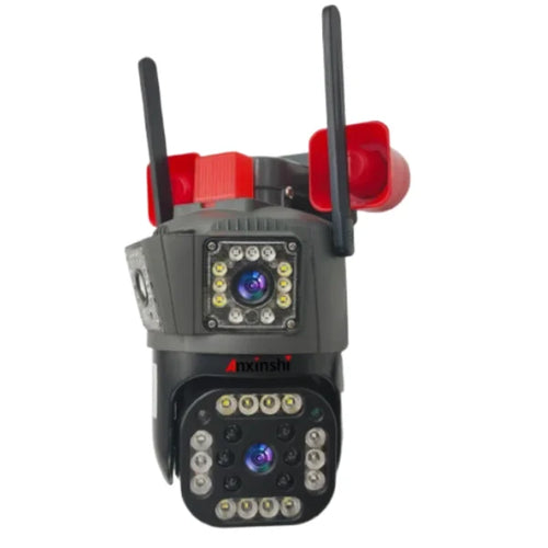 Cameră Supraveghere 12MP Ultra HD cu 3 Lentile, Wi-Fi/4G, PTZ 355° și Night Vision Color