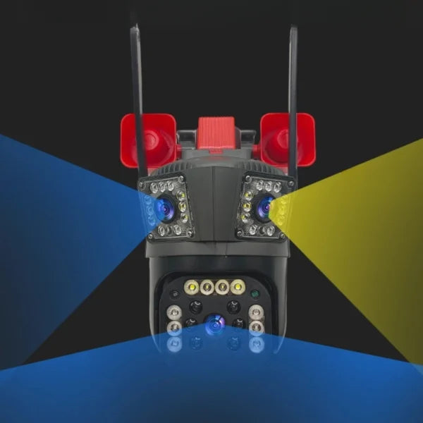 Cameră Supraveghere 12MP Ultra HD cu 3 Lentile, Wi-Fi/4G, PTZ 355° și Night Vision Color