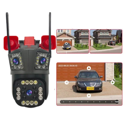 Cameră Supraveghere 12MP Ultra HD cu 3 Lentile, Wi-Fi/4G, PTZ 355° și Night Vision Color