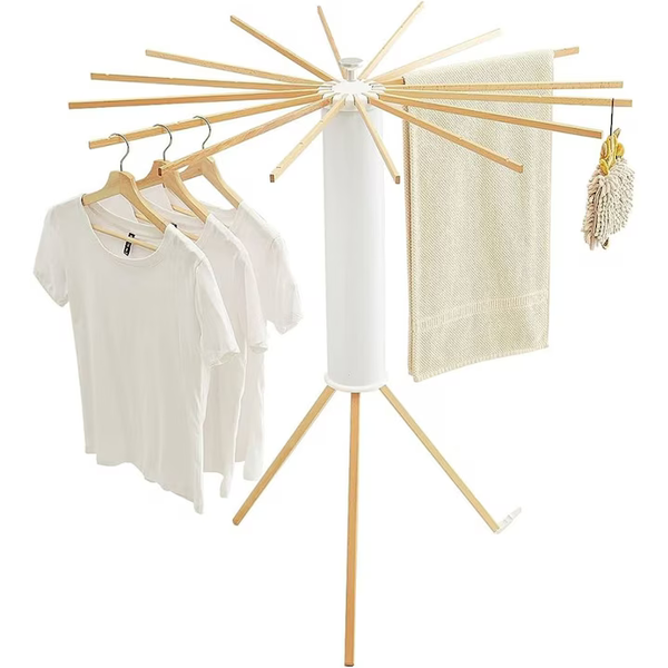 Suport de Haine Pliabil din Lemn