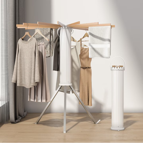 Suport de Haine Pliabil din Lemn