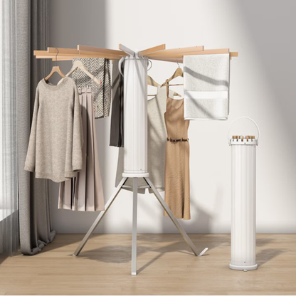 Suport de Haine Pliabil din Lemn