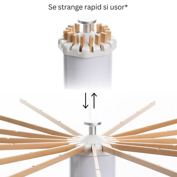 Suport de Haine Pliabil din Lemn