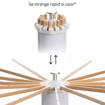 Suport de Haine Pliabil din Lemn